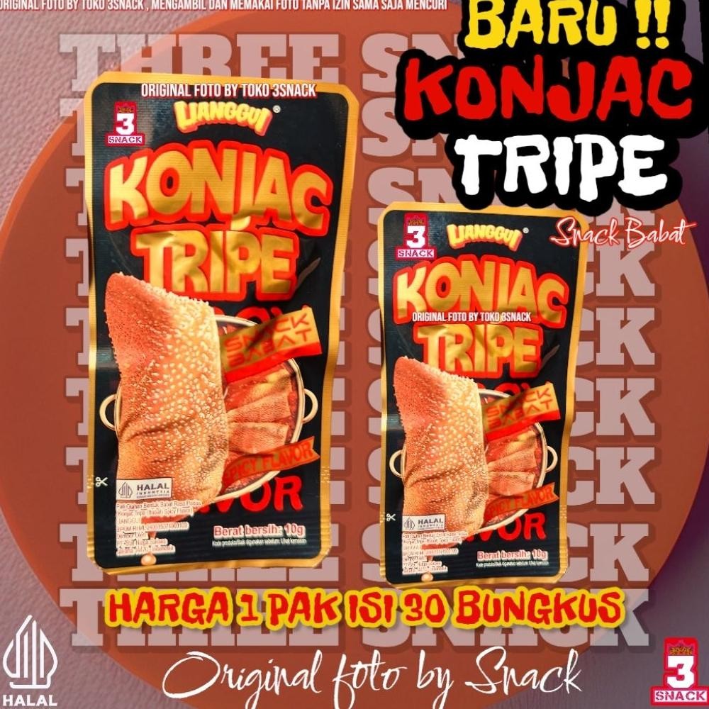 

Makanan Viral Snack Halal Rasa Pedas Konjac Tripe Isi 30
