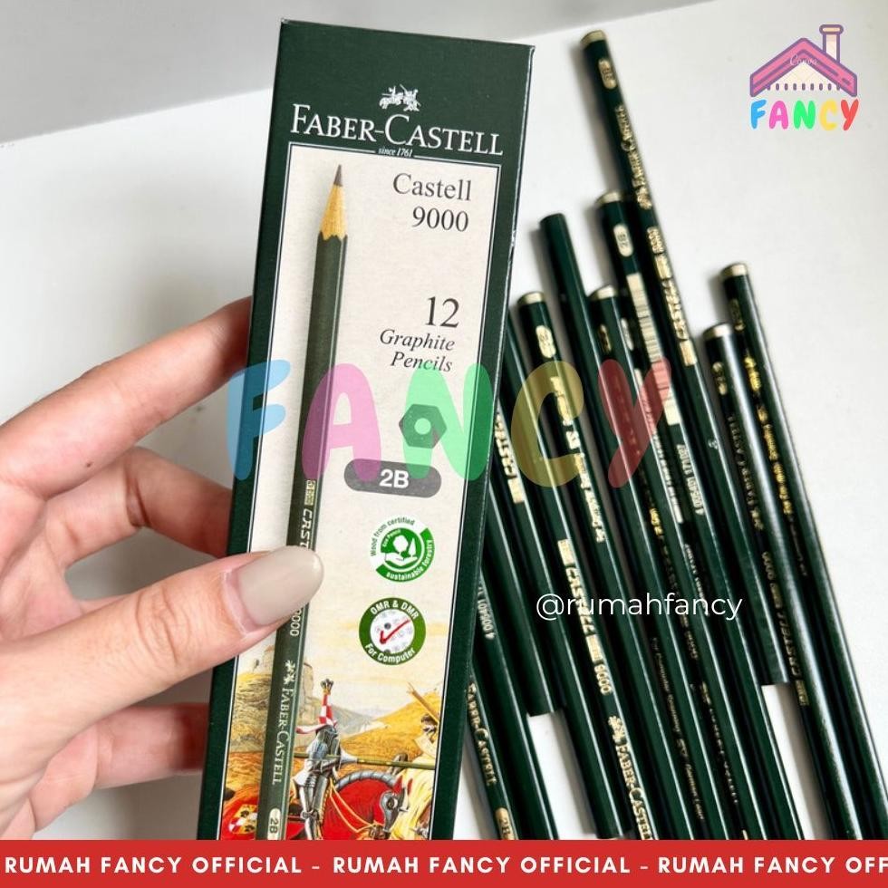 

[1 LUSIN / 12 PCS] ORIGINAL 100% Pensil Faber Castell 2B/ B/ 3B/ 4B/ 5B/ 6B/ 7B/ 8B/ H/ 2H/ 3H/ 4H/ 5H/ 6H 2.8mm First Hand Resmi Faber Castell Alat Tulis DiM