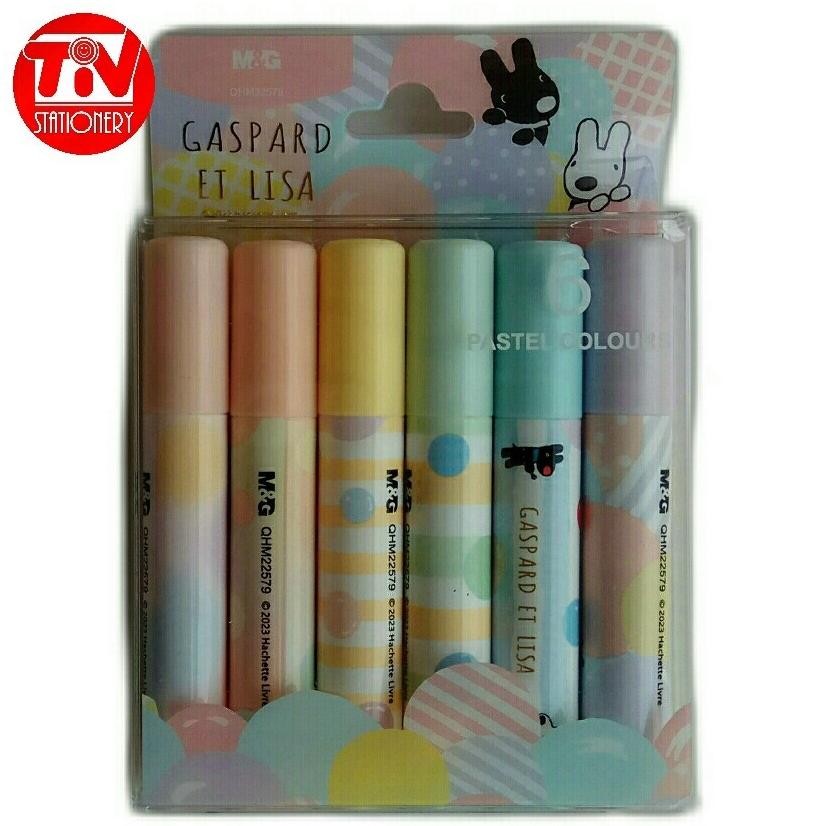 

Mini Highlighter M&G Gaspard Et Lisa Pastel Color (1 set = 6 pcs) DiM