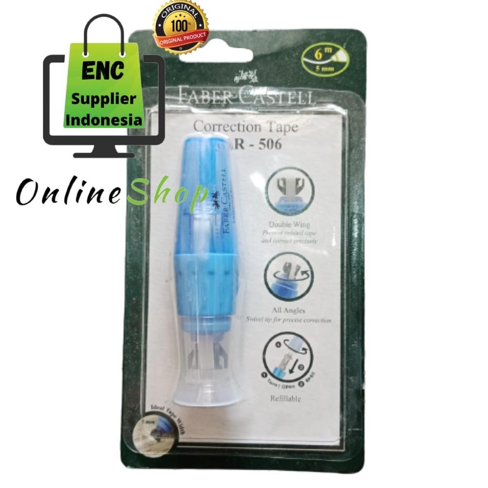 

1 buah tipx Correction Tape Faber Castell QAR-506 per pcs - enc.sup DiM