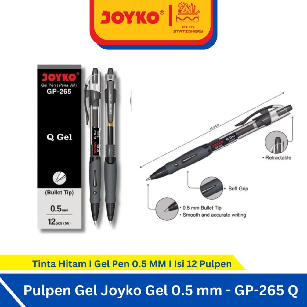 

Pulpen Gel Joyko Gel 0.5 mm Pack Isi 12 - GP-265 DiM