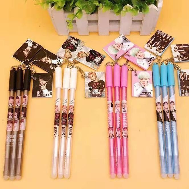 

[1 Lusin/ 12 Pcs] Pulpen Bolpen Gel Pen Notes Boyband Karakter Korea 8861 88312 DiM