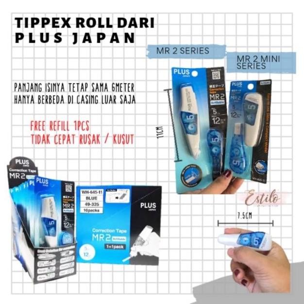 

correction tape tipex roll merek plus japan mr 2 mini plus refil DiM