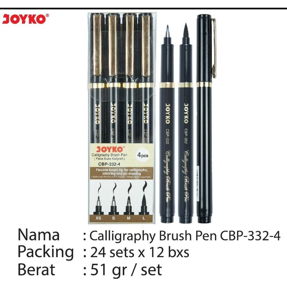 

calligraphy brush pen joyko cbp 332 isi 4 kaligrafi pen DiM