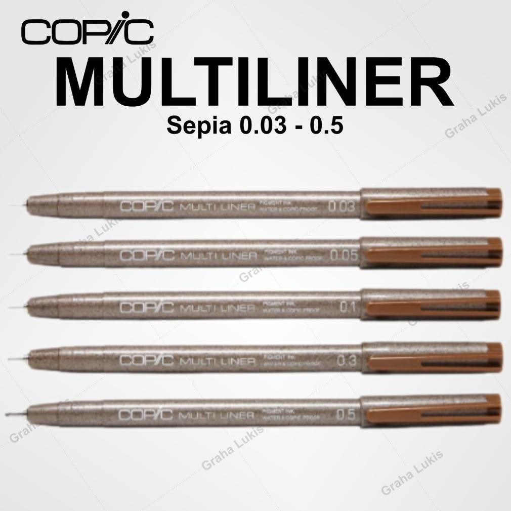 

Copic Multiliner Sepia ukuran 003 - 05 / Drawing pen Copic Sepia DiM
