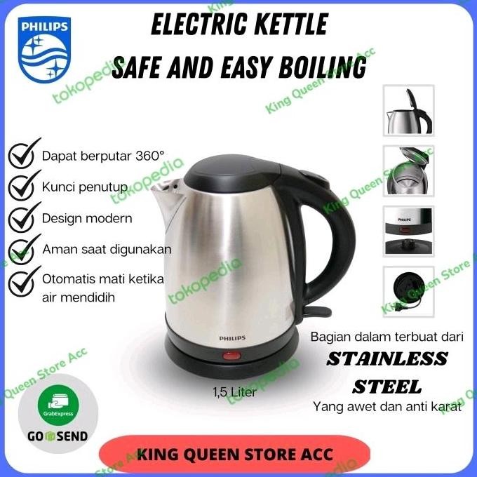 Teko Listrik Pemanas Air Philips HD9306 Kettel Philips Pemanas Air