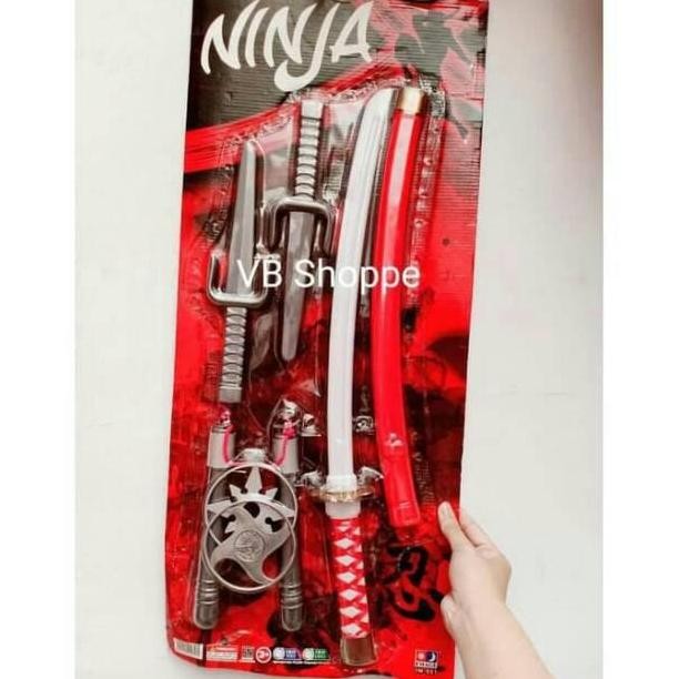 MAINAN DOUBLE STICK NINJA WARRIOR ANAK - PEDANG KSATRIA MAINAN EDUKATIF