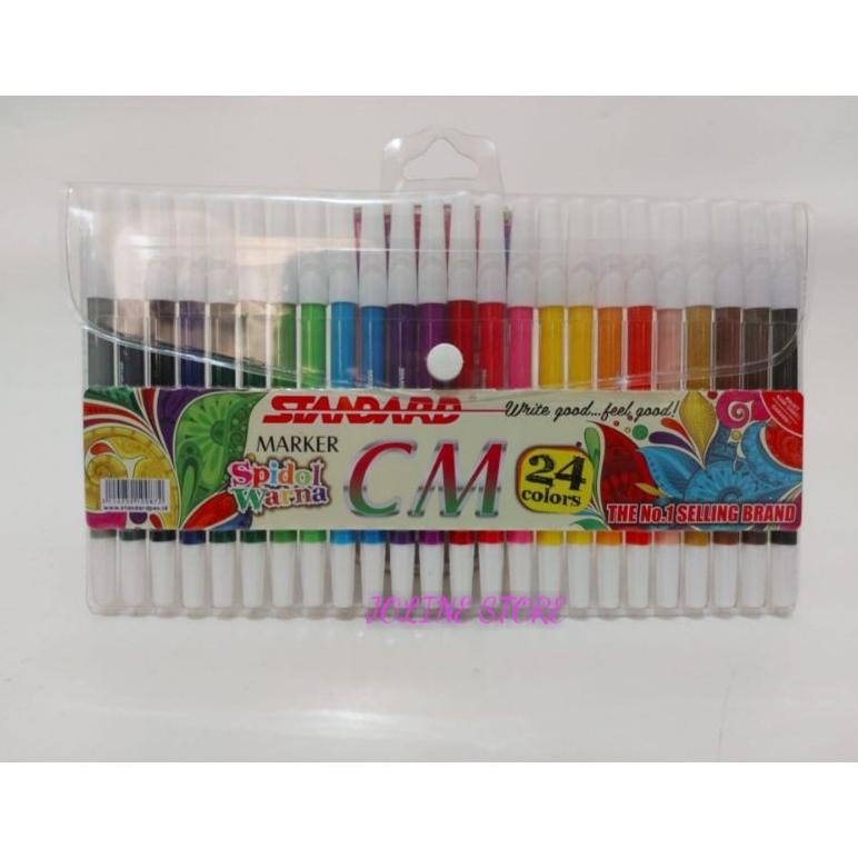 

Spidol Warna 24 PCS - Alat Menggambar - Spidol 24 Colors Standard DiM