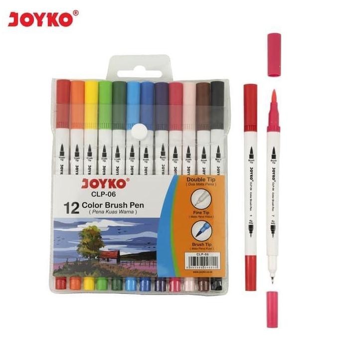 

Color Brush Pen / Marker CLP-06 JOYKO 12 Warna DiM