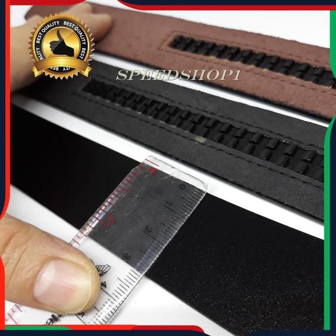 Tali Sabuk 3.Cm Tali Gesper Kulit Asli Tipe Rel Genuine Leather Pasti Ori