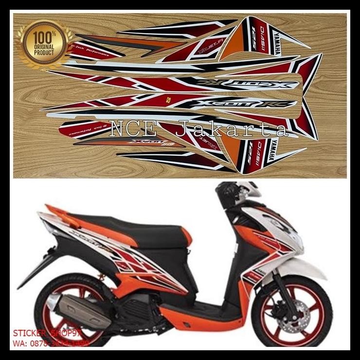 HOT DEAL (ORI) STIKER STRIPING  XEON RC 2013 PUTIH ORANGE KUALITAS ORIGINAL 