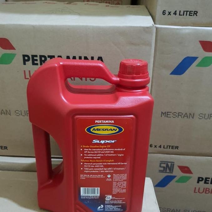 baru Oli Pertamina MESRAN SUPER SAE 20W-50 OLI MESRAN SUPER 4 Liter