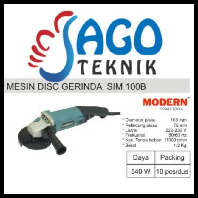 GRATIS ONGKIR MESIN GERINDA / GRINDA TANGAN 4 INCH MODERN SIM 100 B / S1M 100 B 