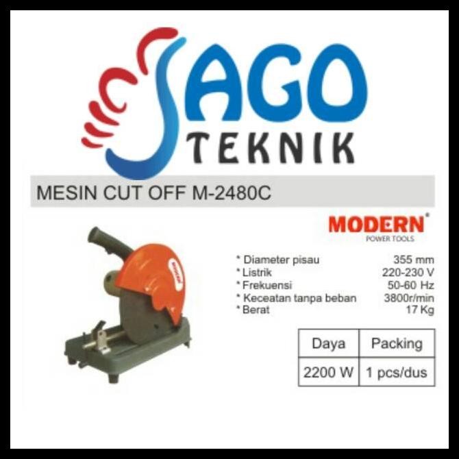 BEST DEAL MESIN CUT OFF / POTONG BESI MODERN M 2480 C / M2480C / M-2480C 