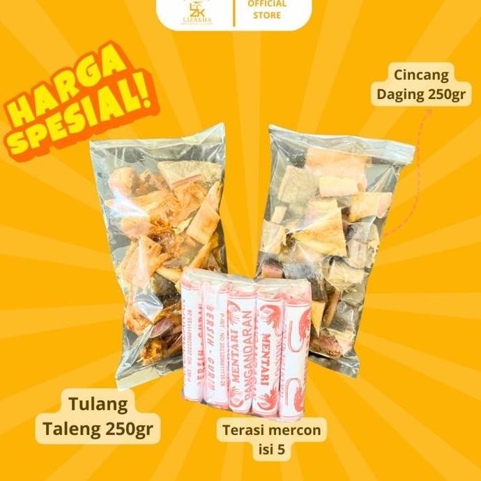 

[ Cincang ikan asin jambal + Tulang taleng + Terasi 5 ( jambal roti by Lizakha ) Ikan Asin