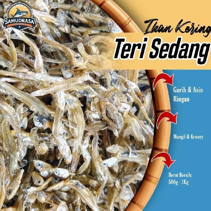 

1kg Ikan Teri Tawar Kering Praktis & Hemat Food Gurih Asin Ringan Pedas