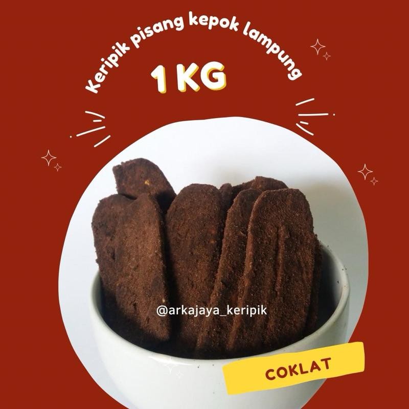 

LM PROMO 1 kg keripik pisang kepok coklat & aneka rasa khas lampung( panjang)