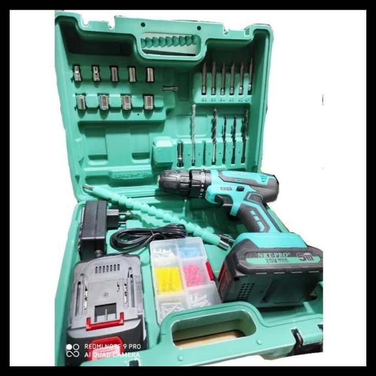 TERBARU BOR CORDLESS NRT-PRO DC340 SET / NRT DC 340 