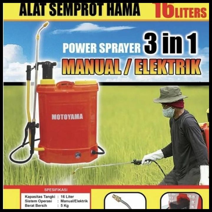 TERBARU ALAT SEMPROT HAMA ELEKTRIK 16 LITER BATERAI HAND SPRAYER 2 IN 1 CAS 