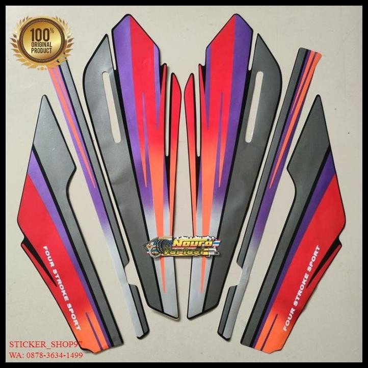 GRATIS ONGKIR (ORI) STRIPING HONDA GL PRO 1994 MERAH SILVER KUALITAS ORIGINAL 