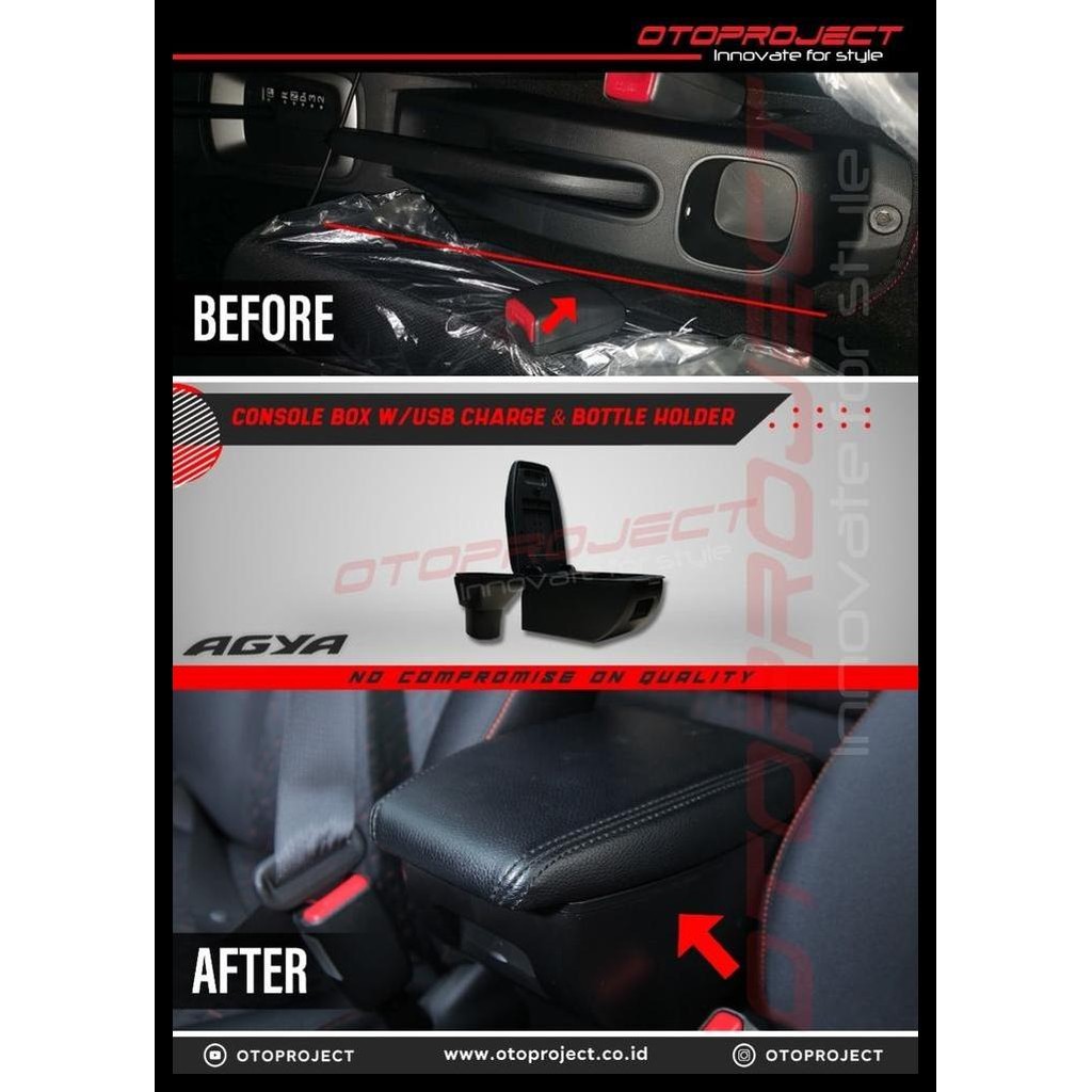 TERBARU CONSULE BOX / CONSOLE BOX / KONSOLE BOX ARMERST DAIHATSU AYLA WITH USB 