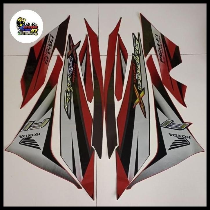 TERBARU (ORI) STRIPING HONDA SUPRA X 125 PGM FI HELM IN 2012 2013 BODY STANDAR 