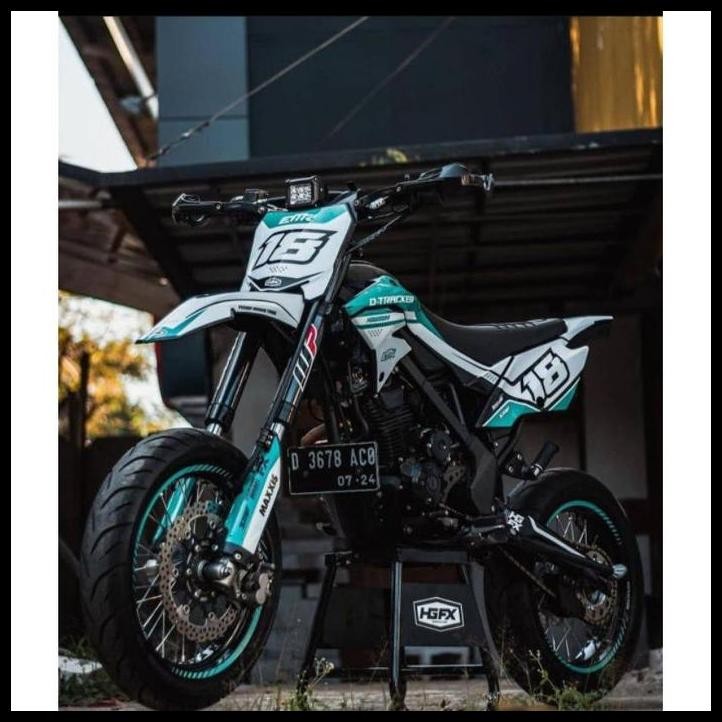 GRATIS ONGKIR (PREMIUM) DECAL STIKER D-TRACKER NEW KLX BF 150 MOTIF DESIGN ELEGAN !