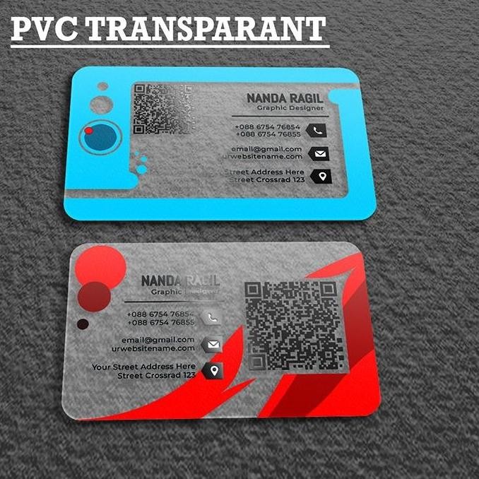 

BEBAS ONGKIR - Kartu Nama Executive/Premium/Spot UV Transparant PVC 50pcs