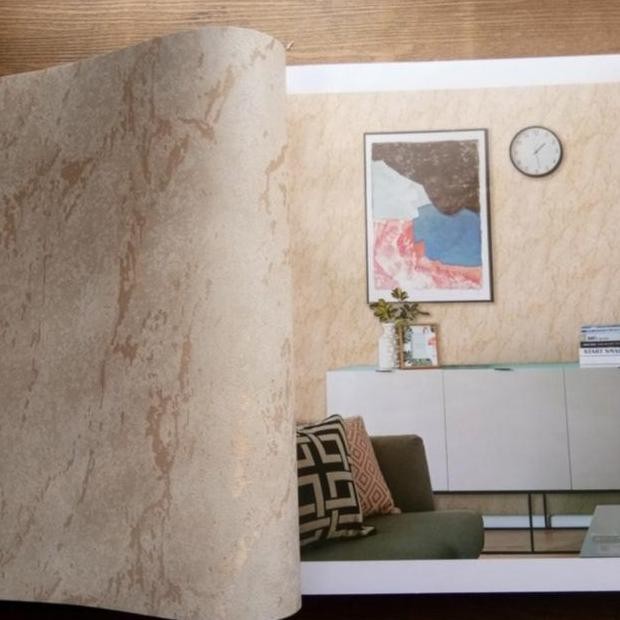 Wallpaper Dinding Marmer Pink 3D Murah Background Vinyl Premium