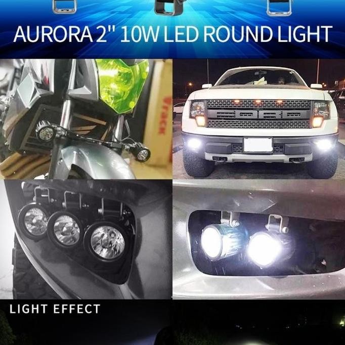 Aurora 2" Round LED Lhts (lampu tembak)