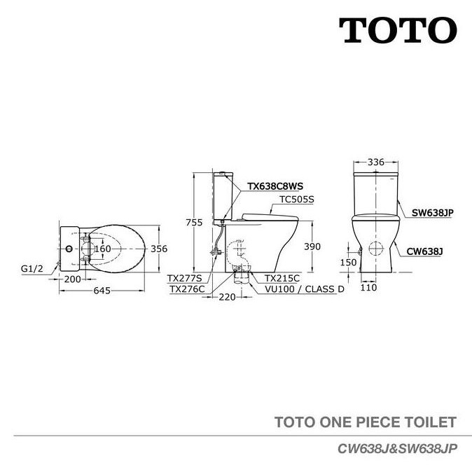 Toto Closet Cw638J/Sw638Jp | Closet Duduk - Kloset - Kloset Duduk
