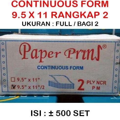 

TERMURAH - Continuous Form Paper Print 9x11 2 ply