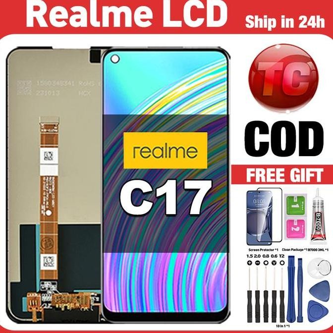 Original Lcd Realme C17 fullset ori asli Layar hp touchscreen Sentuh Versi Tinggi COD