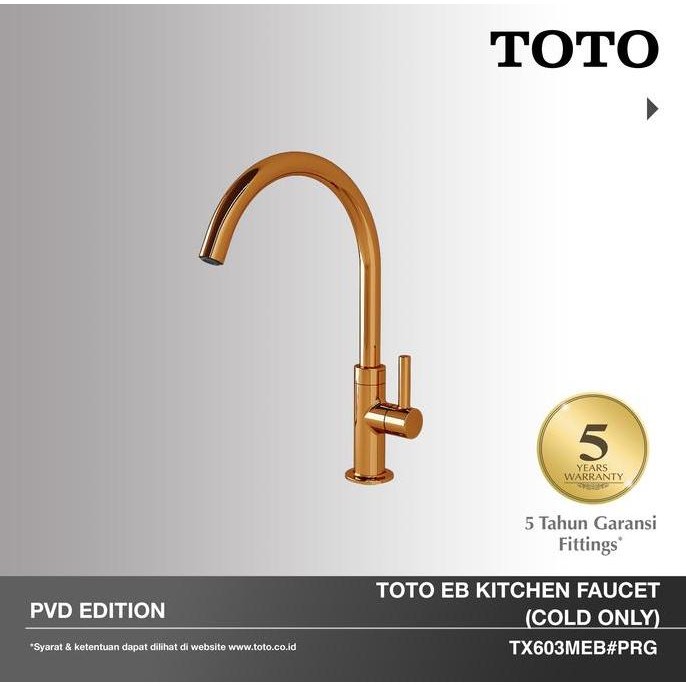 Toto Rose Gold Eb Kitchen Faucet / Keran Dapur Tx603Meb