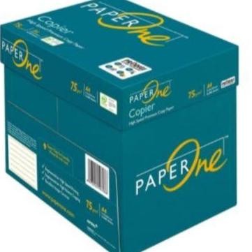 

TERBARU - [Grab/Gojek] Kertas Fotocopy Print HVS A4 75 / 80 gr PaperOne Box Dus