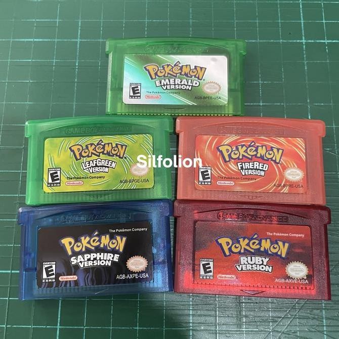 Pokemon Emerald Ruby Sapphire Fire Red Leaf Green Gameboy GBA Nintendo
