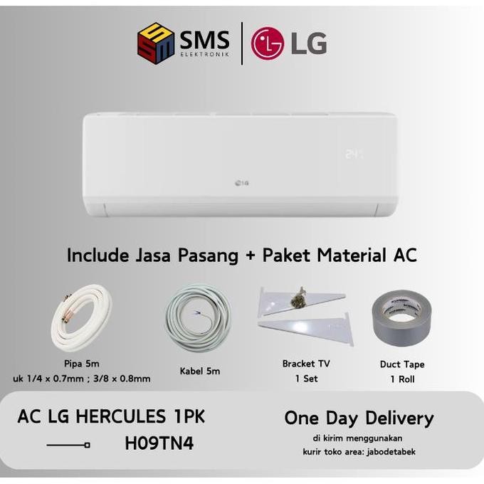 TERLARIS - LG AC H09TN4 - LG 1 PK AC 1PK NEW HERCULES R32 H09TN H 09 TN4 H 09TN4
