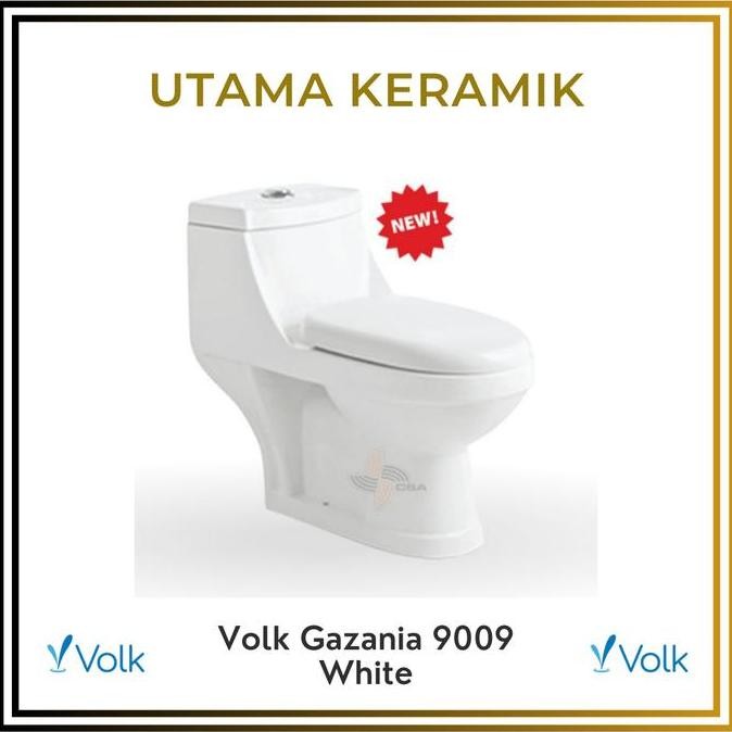 Closet Duduk Volk Gazania 9009 Putih - Kloset Duduk Putih