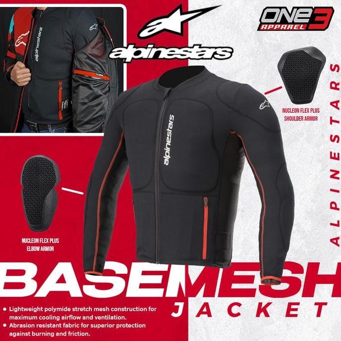 BEBAS ONGKIR - Alpinestar Base Mesh Jacket / inner jacket including protektor