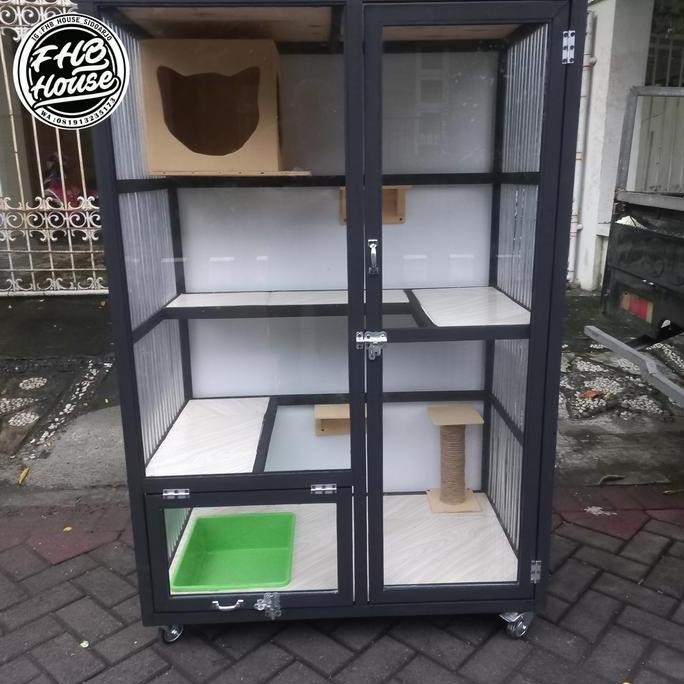 TERLARIS - kandang kucing kayu besar