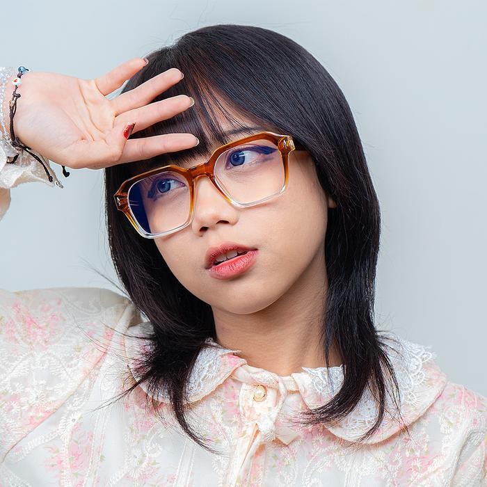 Kacamata Frame Bold Lebar Model Skena Lensa Blueray Photocromic Bluecromic Fashion Pria Wanita Gaya 