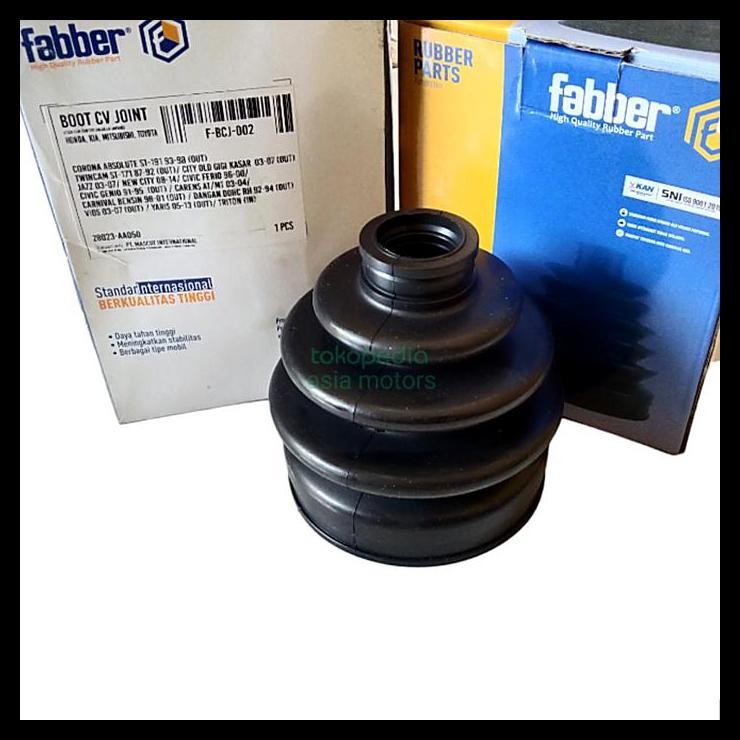 TERMURAH KARET BOOT CV JOINT AS RODA LUAR TOYOTA VIOS LIMO GEN 1 NEW VIOS LIMO GEN 2 YARIS IST FABBE