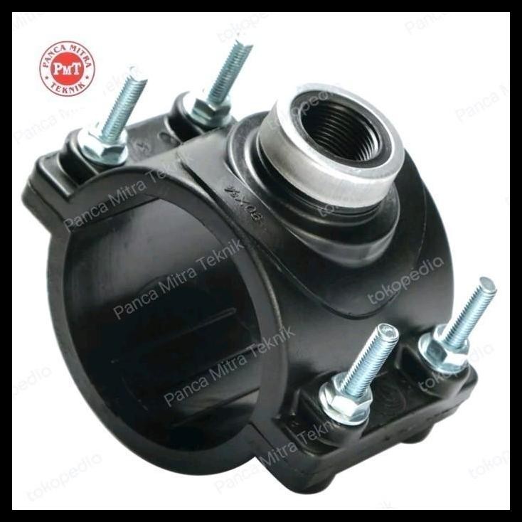 DISKON 200MM X 2" INCH CLAMP SADDLE PIPA HDPE 