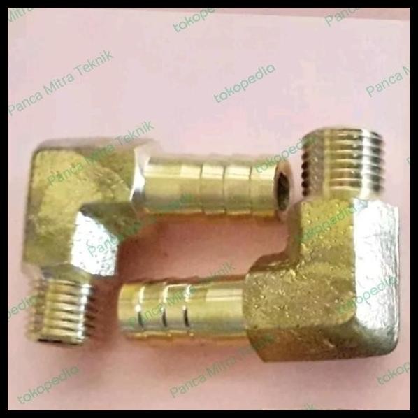 GRATIS ONGKIR NEPEL SELANG L DRAT LUAR 3/8" SELANG 3/8" INCH