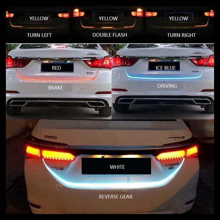 TERMURAH LAMPU BAGASI MOBIL STRIP LED 4 WARNA INNOVA LAMA 