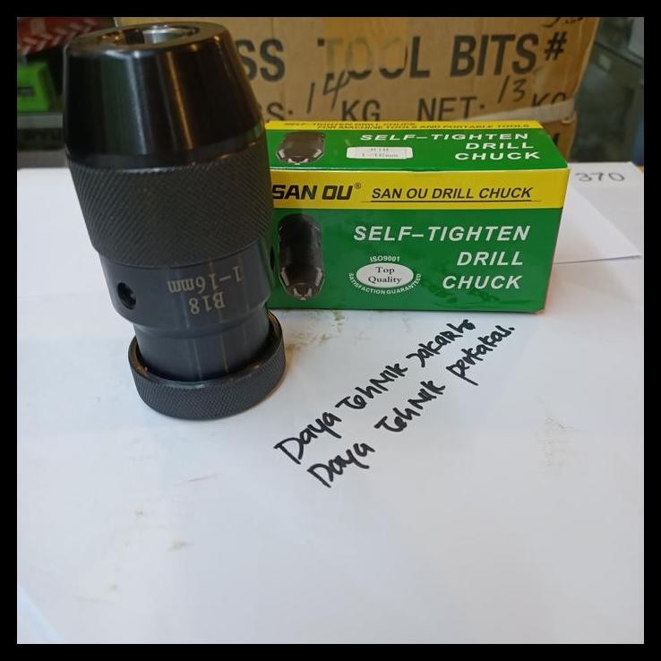 DISKON SANOU KEPALA BOR KEYLESS 1-16MM B18 / KEPALA BOR MILLING KEYLESS 16MM 