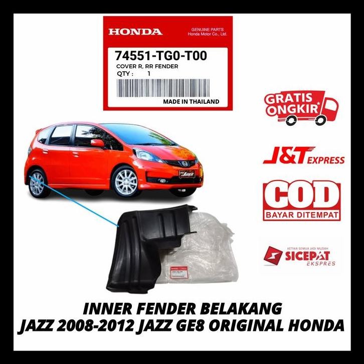 BEST DEAL INNER LINER FENDER BELAKANG JAZZ 2008-2012 JAZZ GE8 ORIGINAL HONDA 