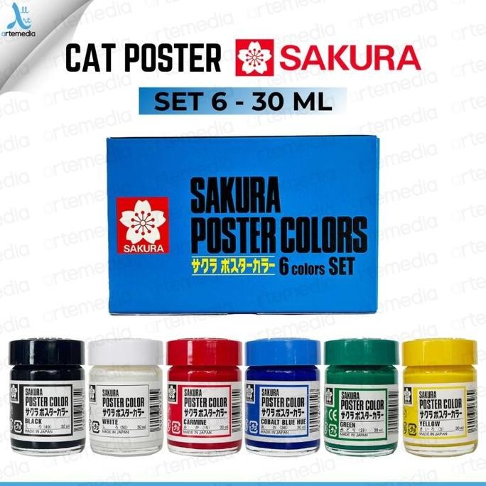 

Sakura Poster Color Paint 30Ml Set Waterbased Cat Poster