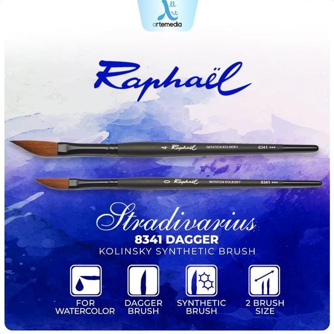 

Kuas Lukis Raphael Stradivarius 8341 Dagger Kolinsky Synthetic Brush