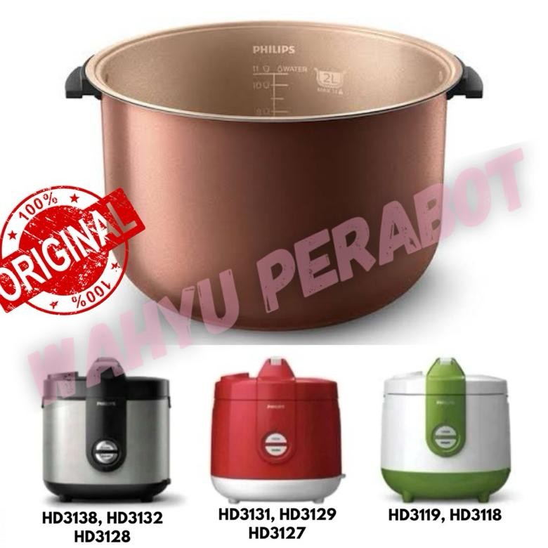 Inner Pan Rice Cooker Philips CERAMIC GOLD  HD 3128 / HD 3138 / HD 3127 / HD 3117 / HD 3118 / HD 311